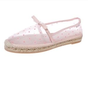 Red Valentino Pink Polka Dot Espadrilles